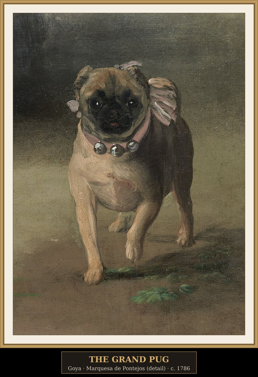 The Grand Pug framed print detail