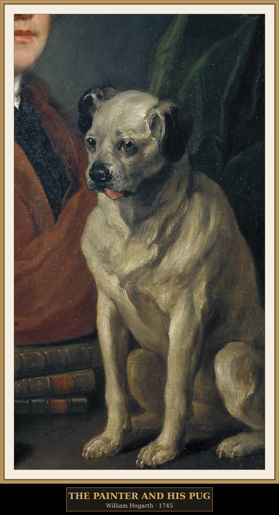 The Painter and His Pug framed print detail