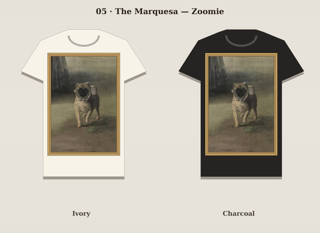 Marquesa de Pontejos Zoomie t-shirt mockup