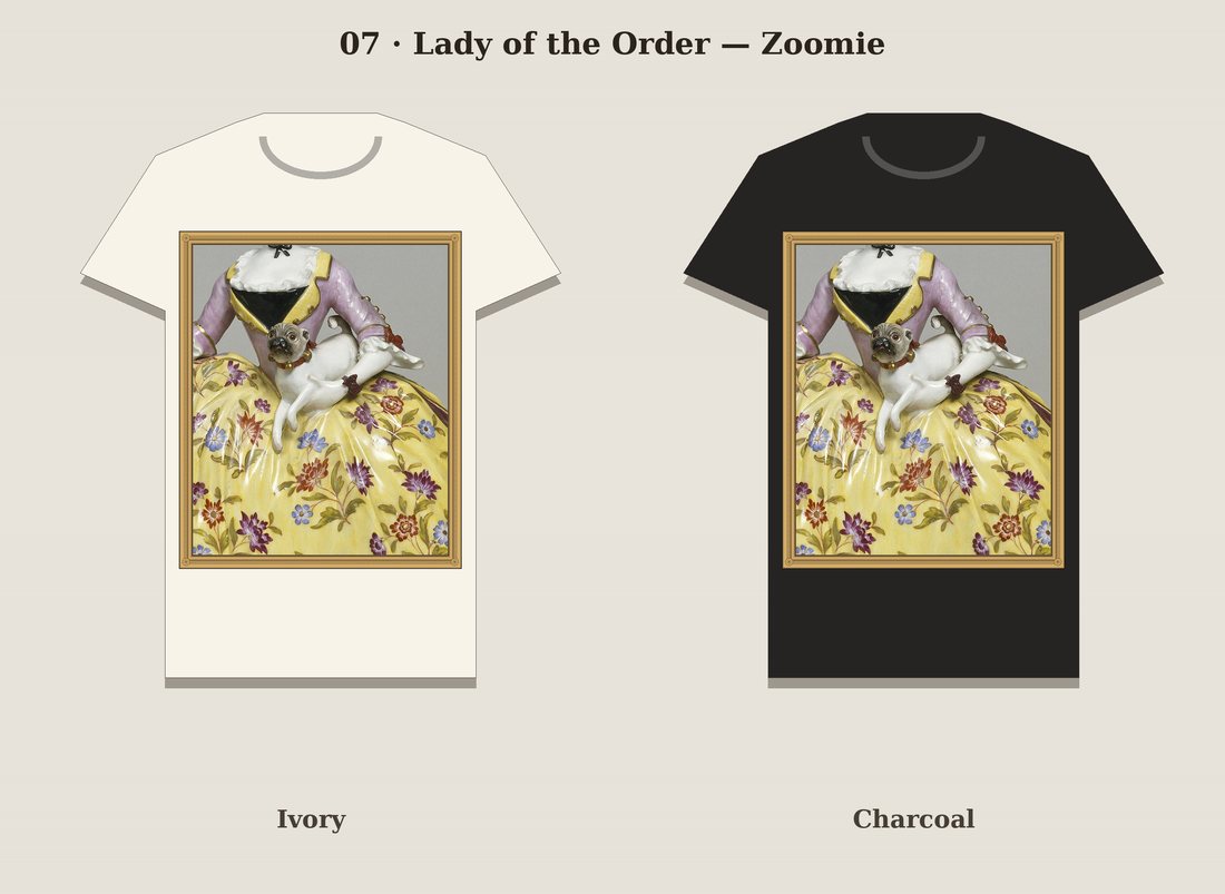 Lady of the Order Zoomie t-shirt mockup