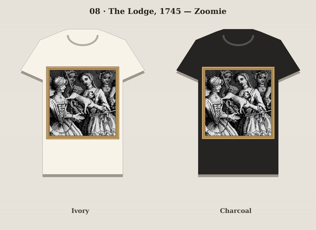 The Lodge of the Pugs Zoomie t-shirt mockup